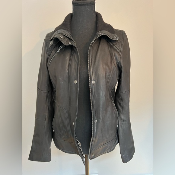 Cole Haan Leather Jacket Size M - Picture 1 of 5